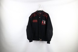 Vintage 90s NASCAR Mens XL Spell Out Dale Earnhardt Racing Pit Crew Jacket Black - $188.05