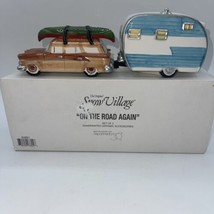 Dept 56 Snow Village (On The Road Again) 54891 Station Wagon Trailer Camper 1996 - $26.24