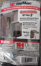 Hubbell TayMac Weatherproof 1-Gang Receptacle Cover PVC Gray ML450G - $10.89