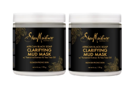 Shea Moisture African Black Soap Clarifying Mud Mask 6 Oz 2 Pack - £15.69 GBP