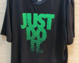 Men&#39;s Nike Just Do It navy blue green Dri-fit t shirt 2XL - $14.84