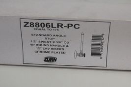 Zurn Z8806LRPC Lavatory Supply Kit Standard Angle Stop Chrome Plated image 8