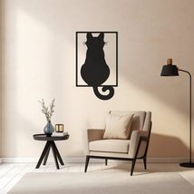 LaModaHome Cat Silhouette Metal Wall Art, Animal Love Themed Wall Decor, Christm - £28.90 GBP+