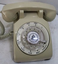 Beige Table Telephone Automatic Electric circa 1950's Operational Phone - $125.00