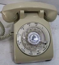 Beige Table Telephone Automatic Electric circa 1950&#39;s Operational Phone - £93.48 GBP