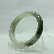 Jade Bangle Burmese Jadeite Comfort Cut Natural Stone Bracelet 6.8 inch ... - $52.25