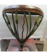 Wall Shelf Metal~Wheat feather Design~Brown~15&quot; High, 15.25&quot; Wide, 8&quot; Deep - $54.17 CAD