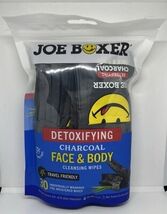 Mens Joe Boxer Detoxifying Charcoal Face &amp; Body Wipes 30 Pack Individual... - $13.85