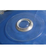 Glass Platter Round Tray Sterling Footed 14 1/2&quot; - $1,780.22 MXN