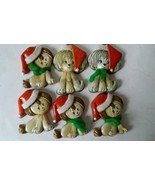 Vintage Puppy Dog w/ santa hat Christmas ornament Made in Mexico Hollow ... - $230.77 MXN