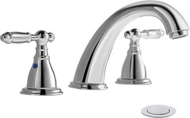 8 Inch 3 Hole Widespread Bathroom Faucet With Metal Pop Up Drain By, C. - £58.16 GBP