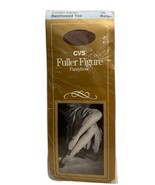 CVS Fuller Figure Pantyhose Vtg 2X Beige Cotton Panel Reinforced Toe 339... - $23.86 CAD