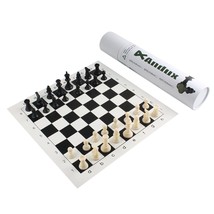 Andux Chess Game Set Chess Pieces and Rollable Board QPXQ-01 (Black,42x4... - £32.39 GBP