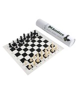 Andux Chess Game Set Chess Pieces and Rollable Board QPXQ-01 (Black,42x4... - £33.25 GBP