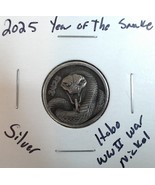 HOBO 2025 Year Of The Snake Made From A REAL WWII Silver Nickel SIGNED - $279.80 MXN