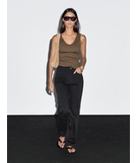 MID-WAIST STRAIGHT-LEG TROUSERS - $35.00