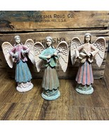 Old Time Pottery Decor 3 Angels w/ Instruments Figurines Polystone 12&quot; - $1,014.95 MXN