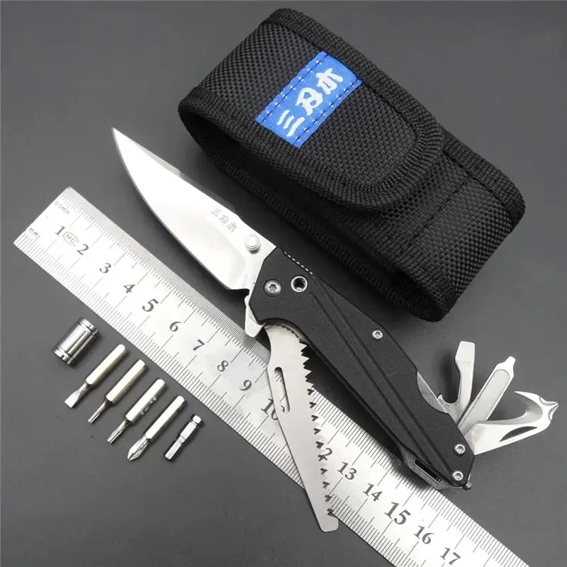 Sanrenmu 7116 Multi-Tool Folding Knife Batch Head Group Survival Tactical - £33.20 GBP