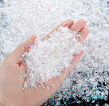 IRIDESCENT FAKE SNOW CHRISTMAS DECOR 4 OZ Bag - $10.88