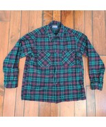 Vintage PENDLETON Flannel Board Shirt Adult Large L Tartan Plaid Virgin ... - $49.45