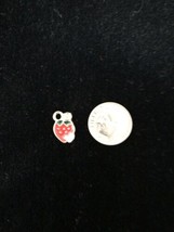 Tiny Strawberry enamel Pendant charm - £9.63 GBP
