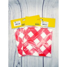 Outdoor grill BBQ picnic accessories paper basket liners classic red checked 24c - £4.34 GBP