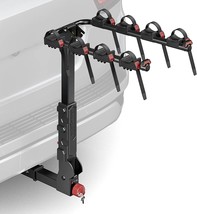 Easy Assembly With 2&#39;&#39; Hitch Receiver, Foldable 4-Bike Hitch Carrier Rack For - £207.05 GBP