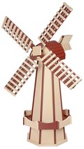 60&quot; POLY WINDMILL Ivory &amp; Cherrywood Working Dutch Garden Weathervane Amish USA - £526.75 GBP