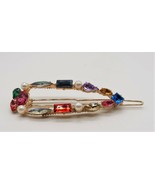 Multi color rhinestone &amp; faux pearl barrette - $13.86 CAD
