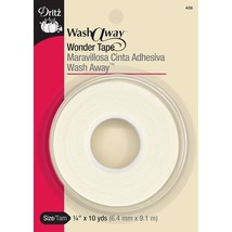 Dritz Wash Away Wonder Tape, 1/4-Inch by 10-Yards, White - £13.33 GBP