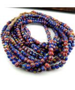 Vintage veneciano estilo africano multicolor vidrio Chevron 6,5-7 mm... - $611.26 MXN