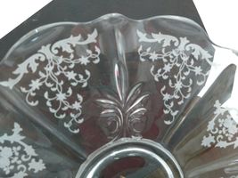 14" Baroque Shape Torte Cake Plate Navarre Clear By Fostoria Scalloped Rim image 4