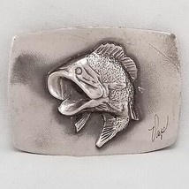 Vintage Belt Buckle 1979 Large Mouth Bass Fish USA The Great American Buckle Co - £35.80 GBP