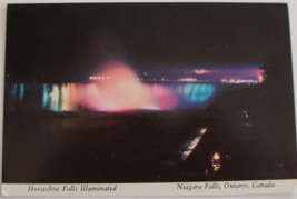 Horseshoe Falls Illuminated Niagara Falls Ontario Canada Vintage Postcard - £4.63 GBP