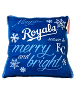 Kansas City Royals Pillow Christmas NEW Blue &amp; White 15&quot;x15&quot; Square MLB ... - $39.58 CAD