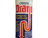 Vintage Drano CRYSTAL Drain Opener 18 oz Metal Can Clog Remover New Full... - $37.39