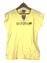 NEW Nike Volleyball Shirt Large Womens Fitted V Neck Yellow #6 Bump Set ... - £18.24 GBP