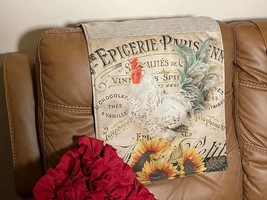 Headrest cover Rooster and Sunflowers design kitchen home decor furniture protec - $31.95