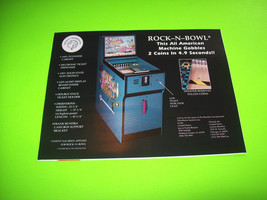 ROCK-N-BOWL Original NOS Bowling Redemption Arcade Game Sales Flyer - £14.05 GBP