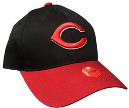 Neuf Cincinnati Reds Baseball Chapeau MLB Oc Outdoor Cap Rouge C Logo NOIR S/M - £11.39 GBP