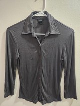 Guess Women Front Button Shirt, Long Sleeve, Color: Grey, Size M - £8.94 GBP