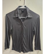Guess Women Front Button Shirt, Long Sleeve, Color: Grey, Size M - £8.81 GBP