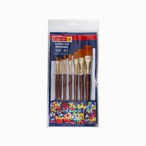 Camel Paint Brush Series 67 - Flat Synthetic Gold, Set Of 7 - $8.86