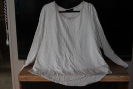 Shirts (new) KERSH - CRM &amp; LT BRN STRIPED, CREW NECK, LONG SLVES, ROUND ... - £23.78 GBP