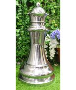 Modern Deluxe Oversized 23&quot;H Oxford Heirloom Queen Chess Aluminum Sculpture - $4,906.02 MXN