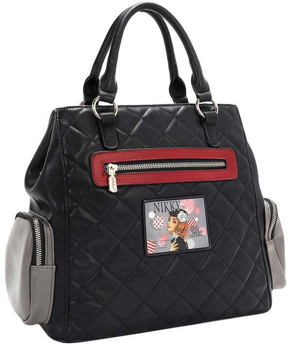 Nicole Lee USA Eco-Leather Handbag with Side Pockets Item image 3