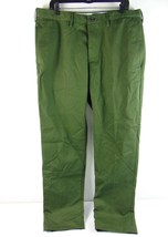 Lands End Green Cotton Tailored Fit Chino Style Pants 37 - $29.69