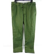 Lands End Green Cotton Tailored Fit Chino Style Pants 37 - £23.36 GBP