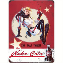 Nuka Cola Zap That Thirst Fallout Vintage Novelty Metal Sign 12&quot; x 8&quot; Wall Art - £7.06 GBP