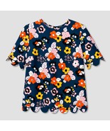 Victoria Beckham x Target, Women&#39;s Dark Floral Scallop Trim Top - £40.92 GBP